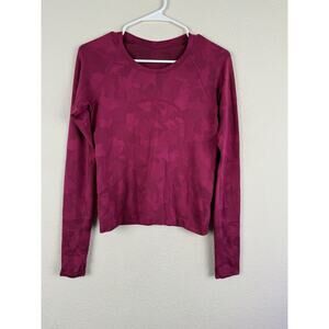 Lululemon Swiftly Tech 2.0 Long-Sleeve Size 6 New Year Pink Camo Shirt/Rare!